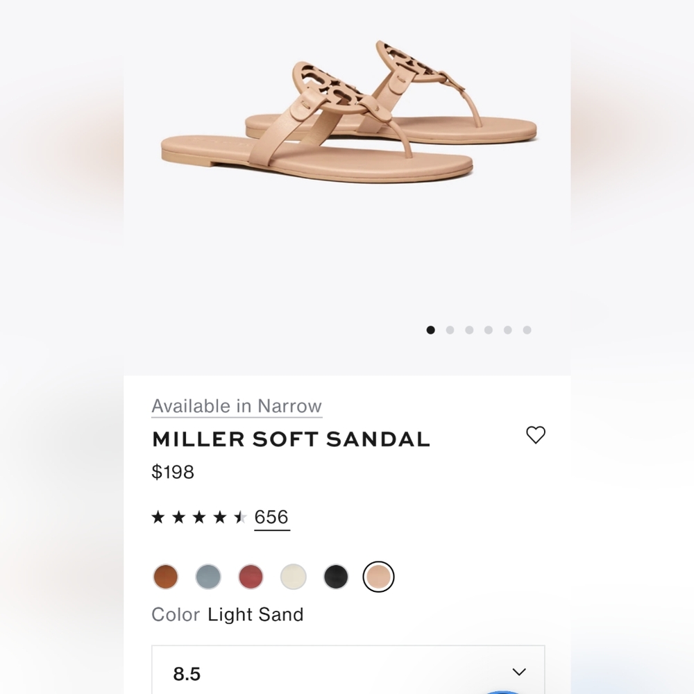 NEW Tory Burch Miller Soft Sandal